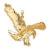 Black Bow Jewelry 14k Yellow Gold Extra Large 2D Landing Eagle Pendant - 3 of 4