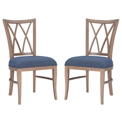 Set of 2 Ashlynn Armless Chair Natural - Linon