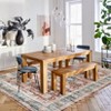 Washable Indoor Vintage Floral Print Living Room Bedroom Area Rugs, Low Pile Non Slip Floor Carpet for Dining Room Home - 4 of 4