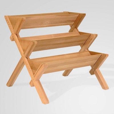 3 Tier Rectangular Planter Brown - Merry Products