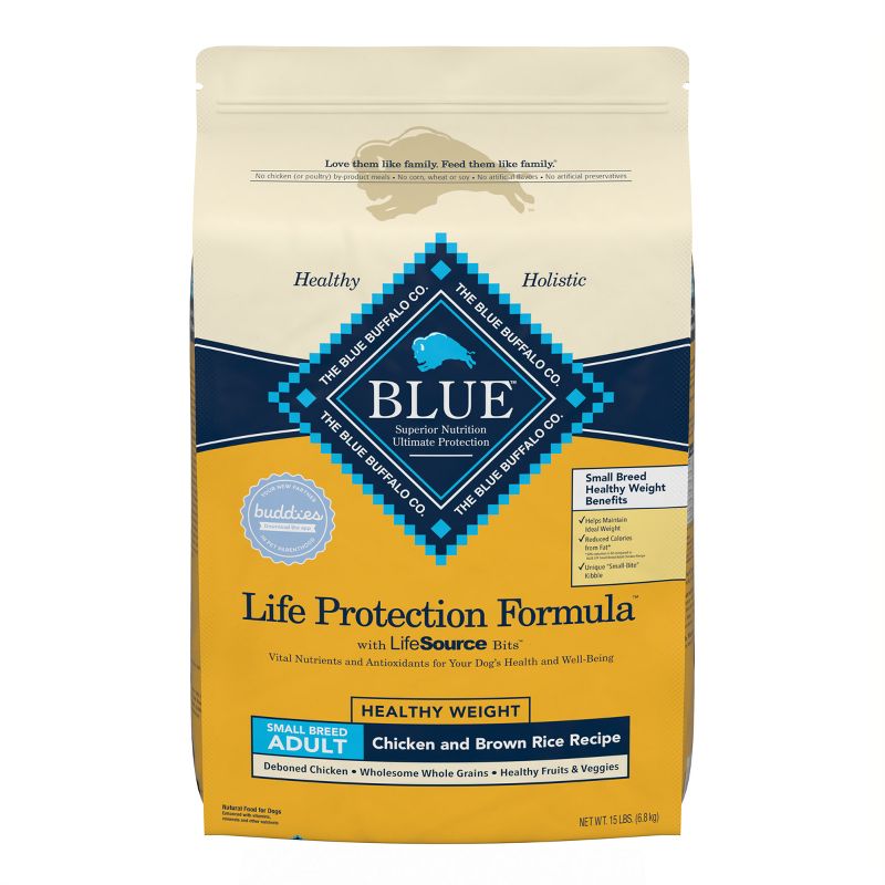 Blue Buffalo Life Protection Formula Natural Adult Small Breed Healthy Weight Dry Dog Food with Chicken and Brown Rice, 1 of 15