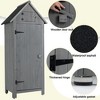 Maggift Outdoor Storage Sheds, Vertical Tall Tool Shed with Lockable Door, Waterproof Roof for Patio, Backyard and Lawn, Gray, 25.6"*21.3"*70.55" - 4 of 4