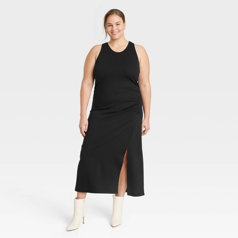 Black racerback hotsell midi dress