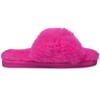 Aeropostale Women's Fuzzy Criss Cross House Slippers with Cushioned Comfort - 3 of 4