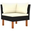 vidaXL Corner Sofa Black - 2 of 4