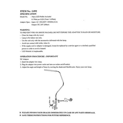 Silver Adjustable LED Clip-On Desk Lamp for Kids