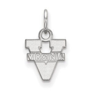 Black Bow Jewelry 14k White Gold Virginia Wahoos NCAA Extra Small Pendant - 1 of 3