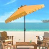 Venice Single Scallop 9Ft Crank Push Button Tilt Umbrella - PAT8010 - Safavieh - 2 of 4