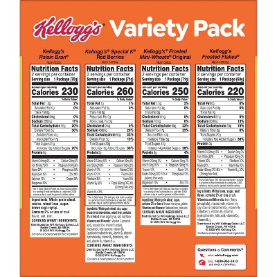 Kellogg's Variety Pack All Family Breakfast Cereal Cup - 19.2oz/8ct