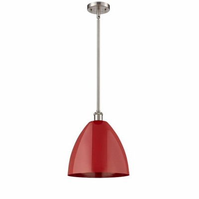 Plymouth Dome - 1 Light Stem Hung Pendant In Industrial Style-12.75 Inches Tall and 12 Inches Wide