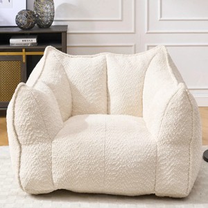 Soft Bean Bag Chair With High Resilience Foam Core,Bean Bag Chair For Adults,Lazy Sofa,Single Sofa,Bean Bag Chair Sofa-Cuddlewood - 1 of 4