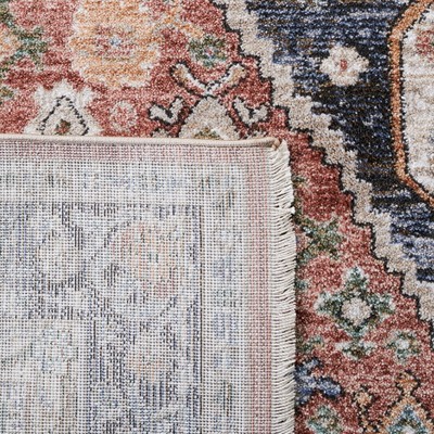 Handmade Blue Synthetic Square Area Rug 59"