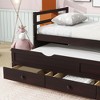 Whisen Twin Size Pine Wood Bed with Headboard, Footboard, Trundle and Three Storage Drawers - 3 of 4