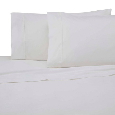 King 300 Thread Count Solid Sheet Set True White - Modern Living : Target