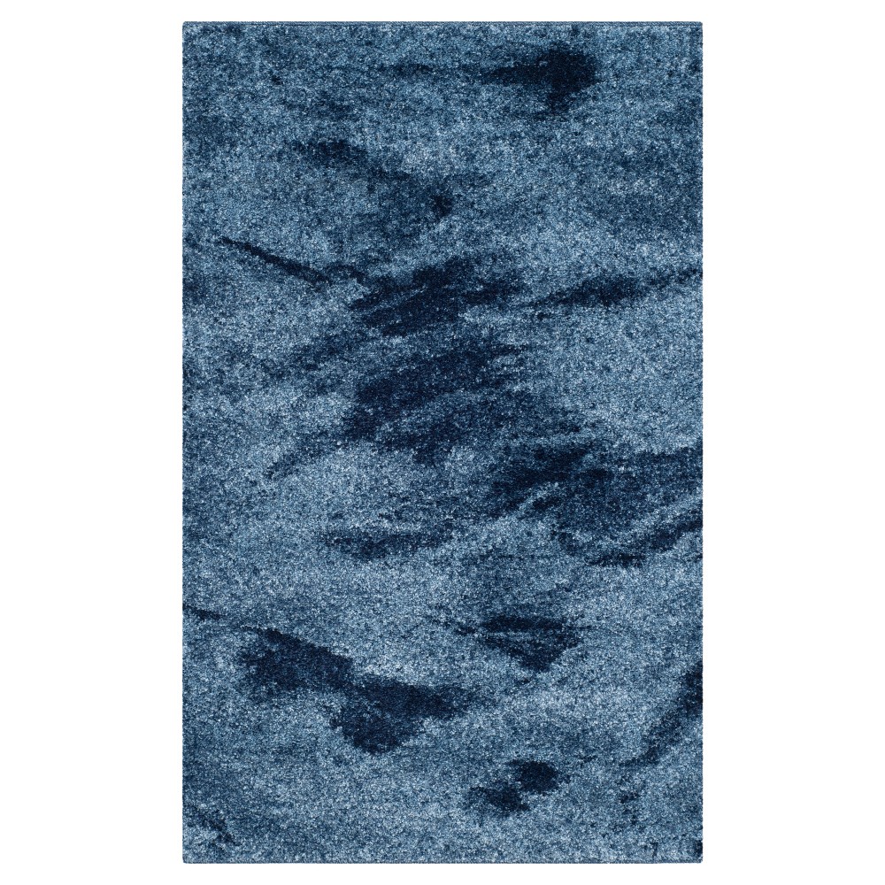 2'6inx4' Kenzie Accent Rug Light Blue/Blue - Safavieh