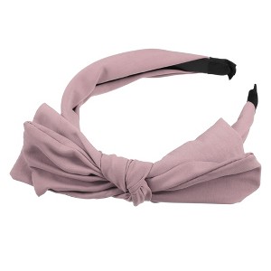 Unique Bargains Women's Big Bowknot Headband Hairband 1.2" Wide - 1 of 4