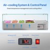 47 in. 125W 110V Refrigerated Prep Rail Countertop with Glass Shield - 3 of 4