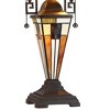 Chloe Lighting Kinsey Tiffany-Style 3 Light Mission Double Lit Table Lamp 16" Shade - 4 of 4