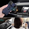 Kickstand Ring Holder with Slide Camera Cover TPU Shockproof Case and Magnetic Car Mount for APPLE IPHONE 12 PRO MAX In Black - 4 of 4