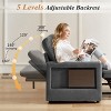 Dyonery 3-in-1 Sleeper Sofa Chair Bed, 42.5" W Convertible Sleeper Chair with Pull Out Bed, USB Charging Ports & Side Table, Cup Holder - 3 of 4