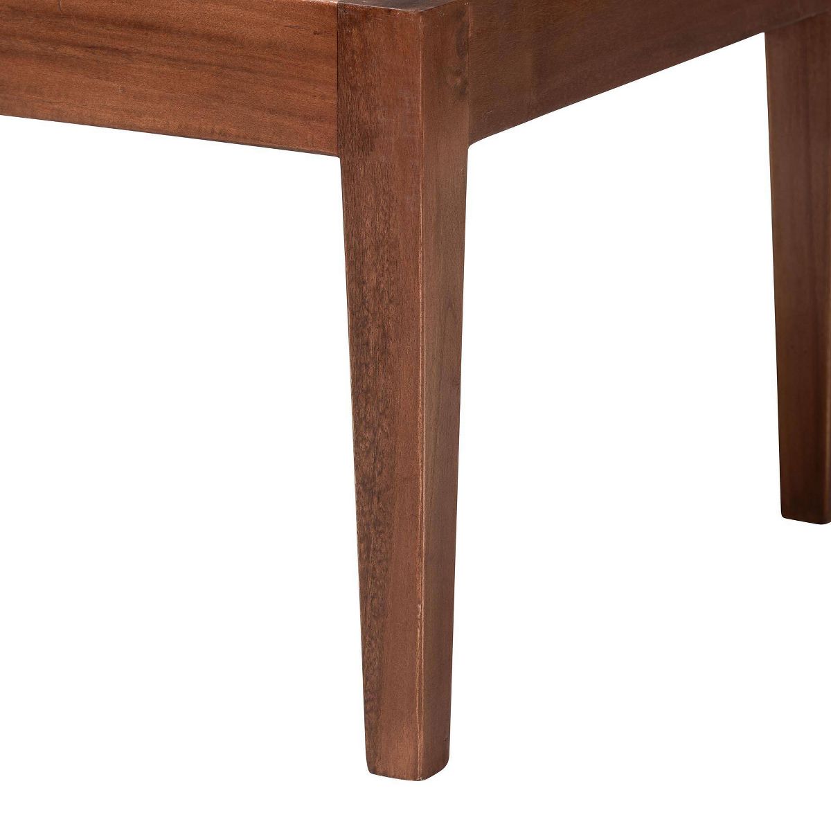 bali & pari 2pc Tabanan Rattan and Acacia Wood Dining Nook Banquette Set Brown/White: Foam Padded, Polyester Upholstery, No Assembly Required - thumbnail 5