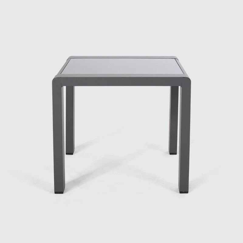 Cape Coral Aluminum Patio Side Table Gray - Christopher Knight Home, 4 of 6