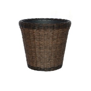 Infinity 15 in. H X 17 in. D PP Plastic Woven Wicker Planter Brown - 1 of 1