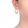 Guili Sleek Perfection 14K Gold Plated Large Hoop Earrings, a Versatile and Elegant Choice to Complete Any Outfit with Modern Sophistication - 3 of 3