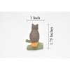 Collectible Wildlife Gifts | Great Horned Owl Toy, Realistic Plastic Model    1 3/4"   F204 B9 - 3 of 4