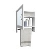 BOTIQ 19.7" H x 17.7" W Mirror Medicine Cabinet with Towel Rack White, One door with Two interior Shelves for Bathroom, Kitchen White - 4 of 4