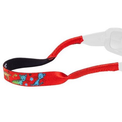 Croakies Kids' Glasses Strap, Cats|Made in USA|Water Resistant - High quality neoprene|Colorfast & washable|13 inches long x 3/4 inch wide