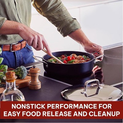 Alva Maestro 9.5" Gray Ceramic Nonstick Sauté Pan with Stainless Steel Lid