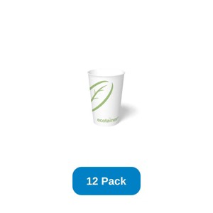 ecotainer 16 oz Compostable Cold Cup SFI Paper Cup PLA Lined Made in USA - Pack of 12 - 1 of 3