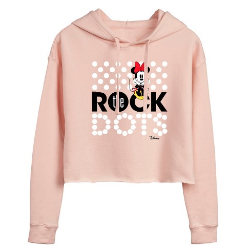 Women s Disney Mickey Friends Cropped Graphic Hoodie Target
