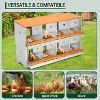 Chicken Nesting Box, 1/2/3-Tier Metal Egg Laying Box with Large Vented Compartments, Heavy-Duty Hen Egg Collector, Orange/Green - 4 of 4