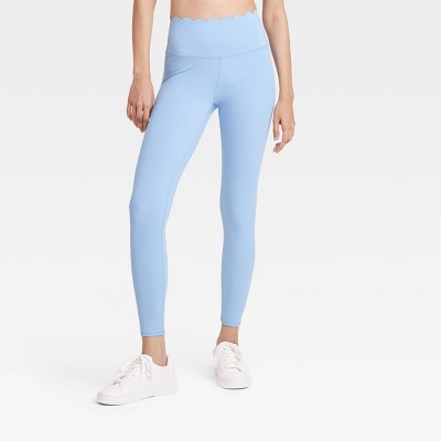 Women's Scallop Detail High-Rise 7/8 Leggings - JoyLab™