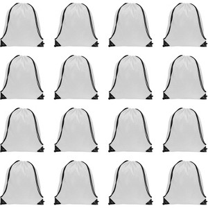 Waterproof Drawstring Backpack Bulk, Nylon Cinch Bags in 10 Colors for School, Gym, Sports - 1 of 4