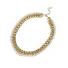 SOHI Women's Pearl White Casual Multi-Layer Necklace - 2 of 4