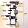 Kumasinova 84" Cat Tower Pet Playground with Triple Condos,2 Hanging Baskets & Multi-Level Jumping Platform,Natural Sisal Scratching Posts - 3 of 4