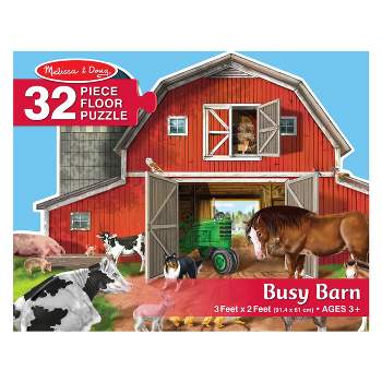 Melissa And Doug Busy Barn Jumbo Floor Puzzle 32pc