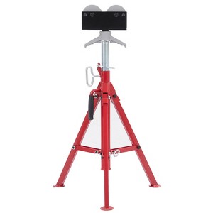 V Head Pipe Stand 2500 LBS, Pipe Jack Stands Adjustable Height, Portable Pipe Stands, Pipe Supporting, Heavy-Duty Steel Jack Stand,Secure Stability - 1 of 4