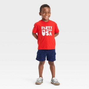 Toddler Boys' Americana Pocket 4th Of July Party in the USA Set - Cat & Jack™ Red - 1 of 4