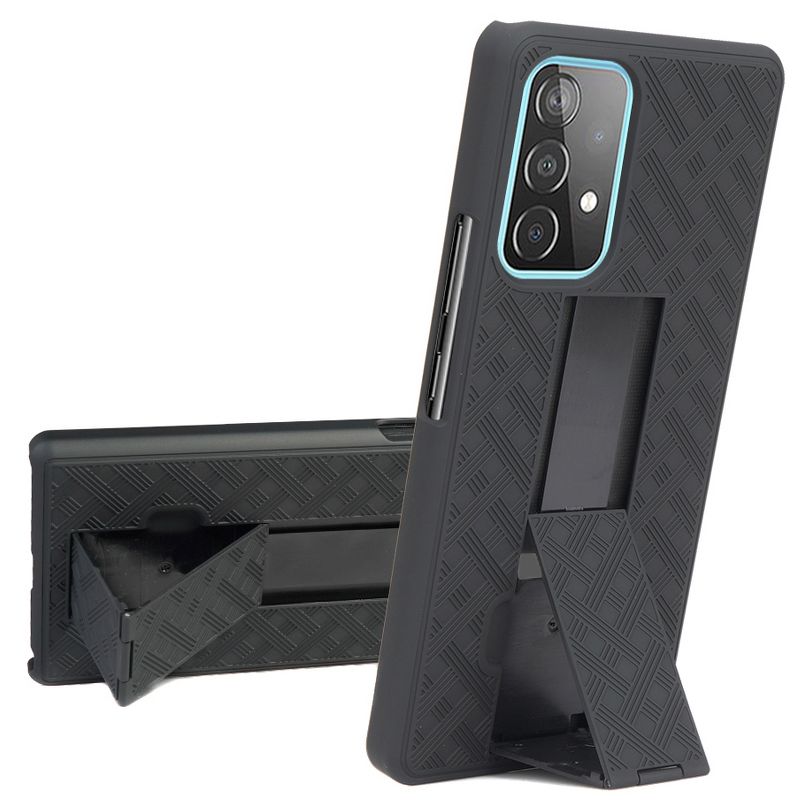 Nakedcellphone Case with Stand and Belt Clip Holster for Samsung Galaxy A53 - Black, 4 of 8