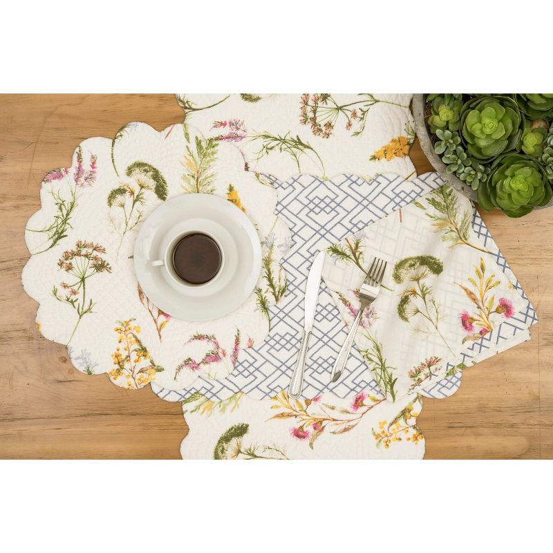 C&F Home 14" x 51" Genevieve Floral Table Runner, 3 of 7