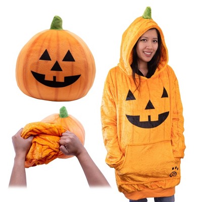 Pumpkin Snugible Blanket Hoodie & Pillow