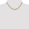 Black Bow Jewelry 5.25mm 14k Yellow Gold & Rhodium Hollow Pave Figaro Chain Necklace - 3 of 4