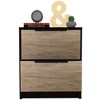 NicBex Two Drawers Nightstand with Metal Handle Bedside Table End Table for Living Room, Bedroom, Study - 3 of 4