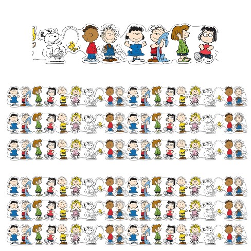 Eureka® Peanuts® Character Lineup Extra Wide Die-Cut Deco Trim®, 37 Feet Per Pack, 6 Packs - image 1 of 4