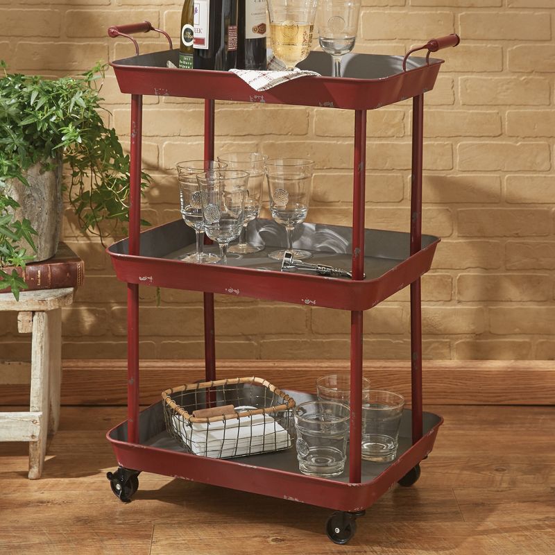 Park Designs Red Utility Cart, 2 of 4