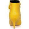 Allegra K Women's Pointy Toe Side Zip Buckle Decor Ankle Boots - 3 of 4